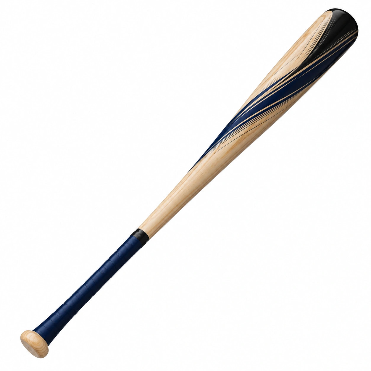 Bate de béisbol de 81 cm azul y madera