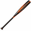 Bate de Béisbol Negro y Naranja con Empuñadura Antideslizante