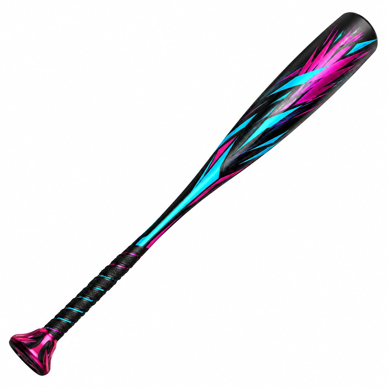 Bate de Béisbol Negro, Azul y Fucsia para Adultos