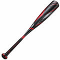 Bate de béisbol 86 cm negro y rojo para adultos