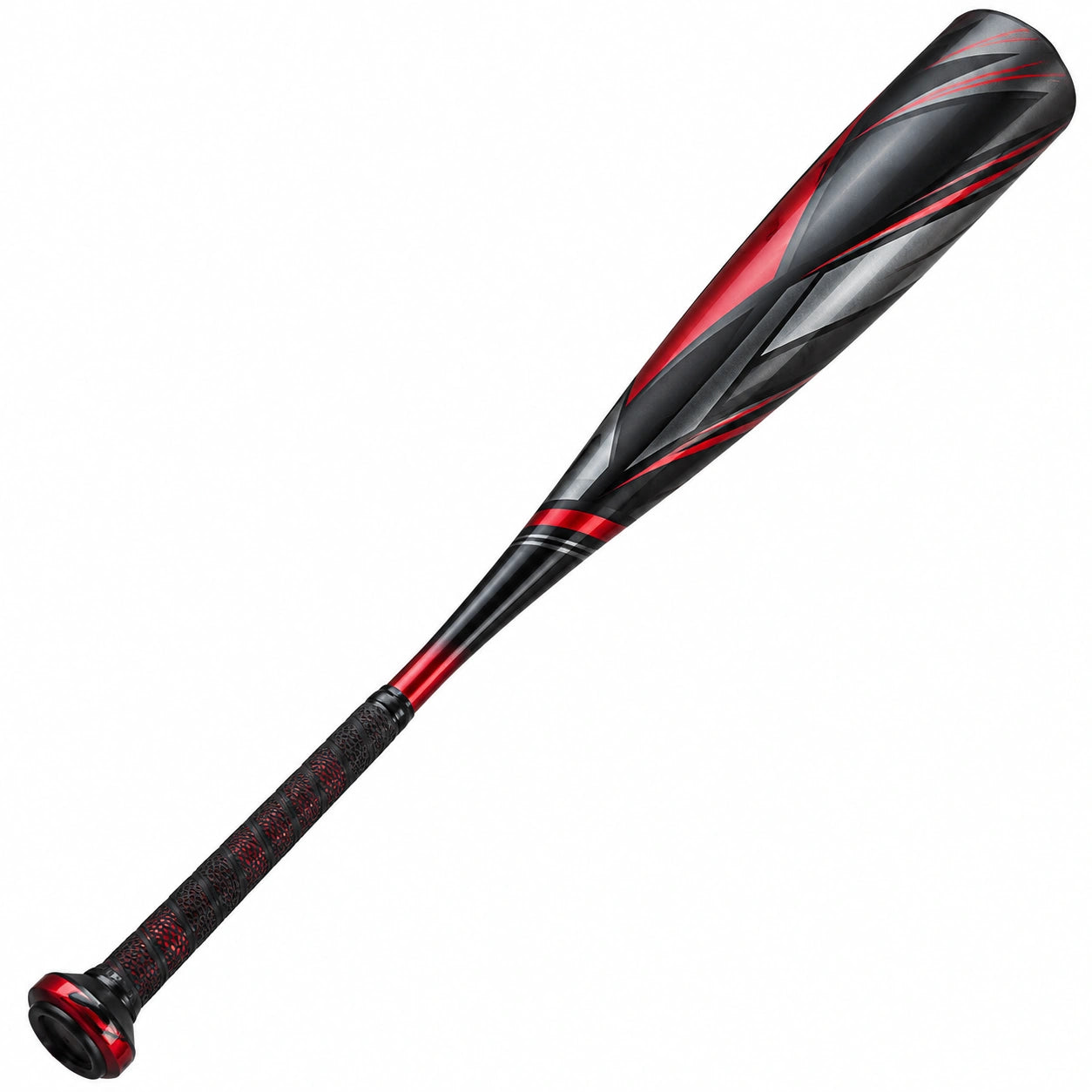 Bate de béisbol 86 cm negro y rojo para adultos