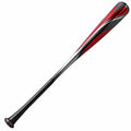 Bate de béisbol aerodinámico negro y rojo para adultos