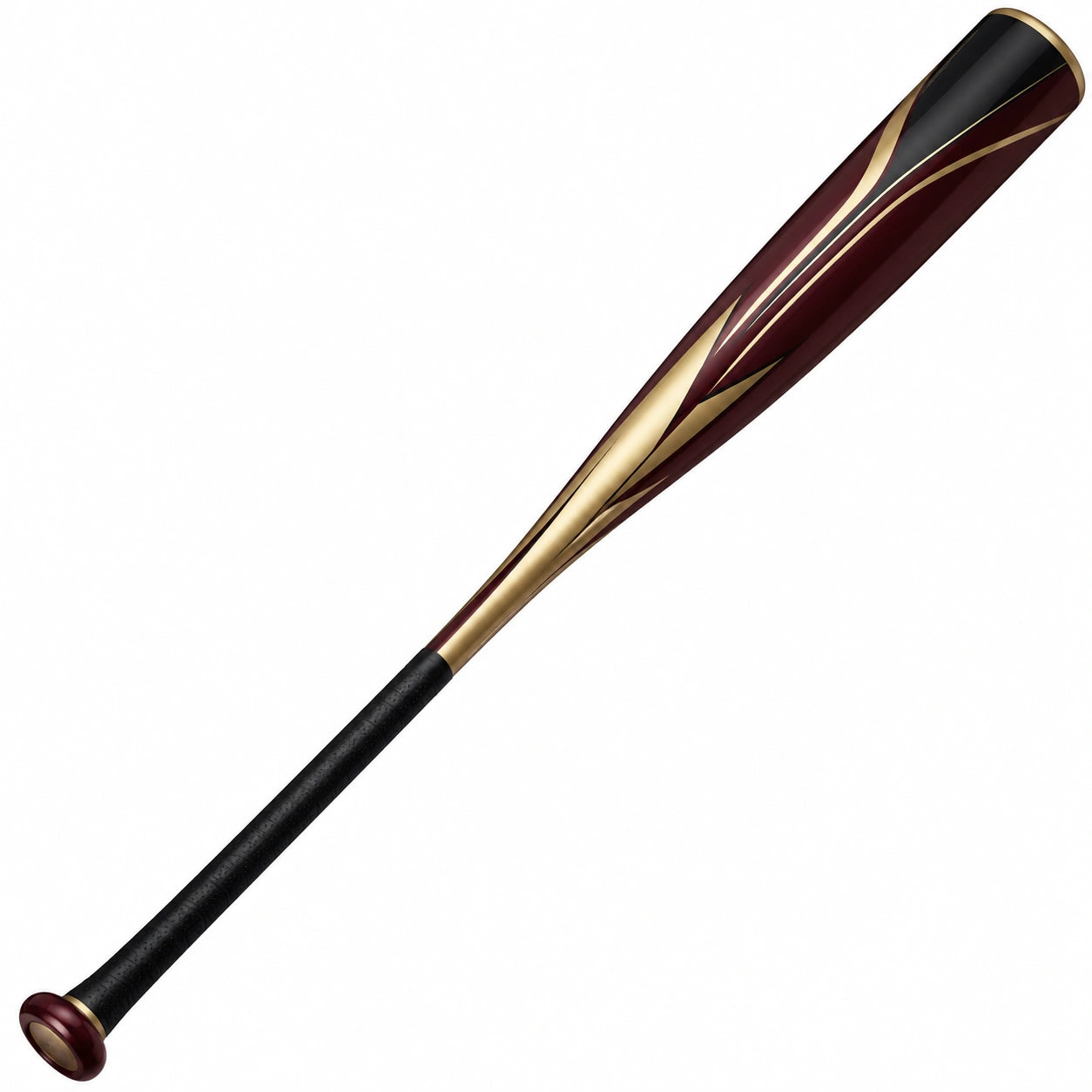 Bate de Béisbol Metálico Marrón y Dorado para Adultos