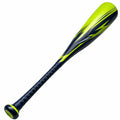Bate de béisbol de 32 pulgadas diseño aerodinámico negro y verde