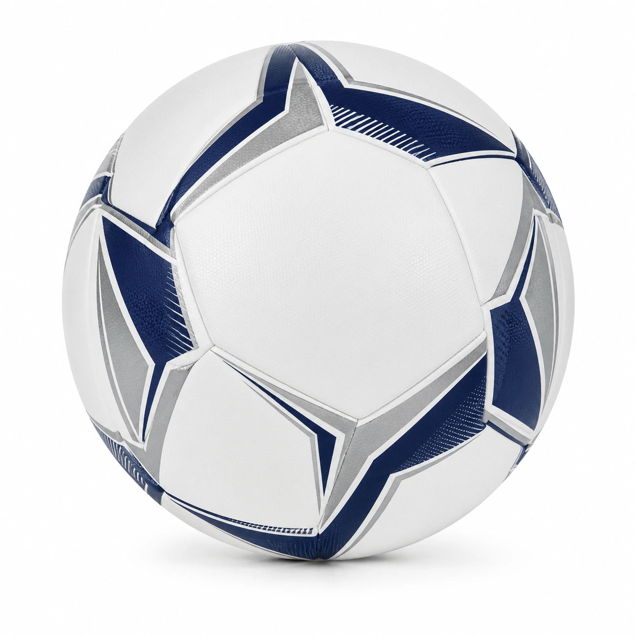 Balón de fútbol tamaño 5 blanco y azul