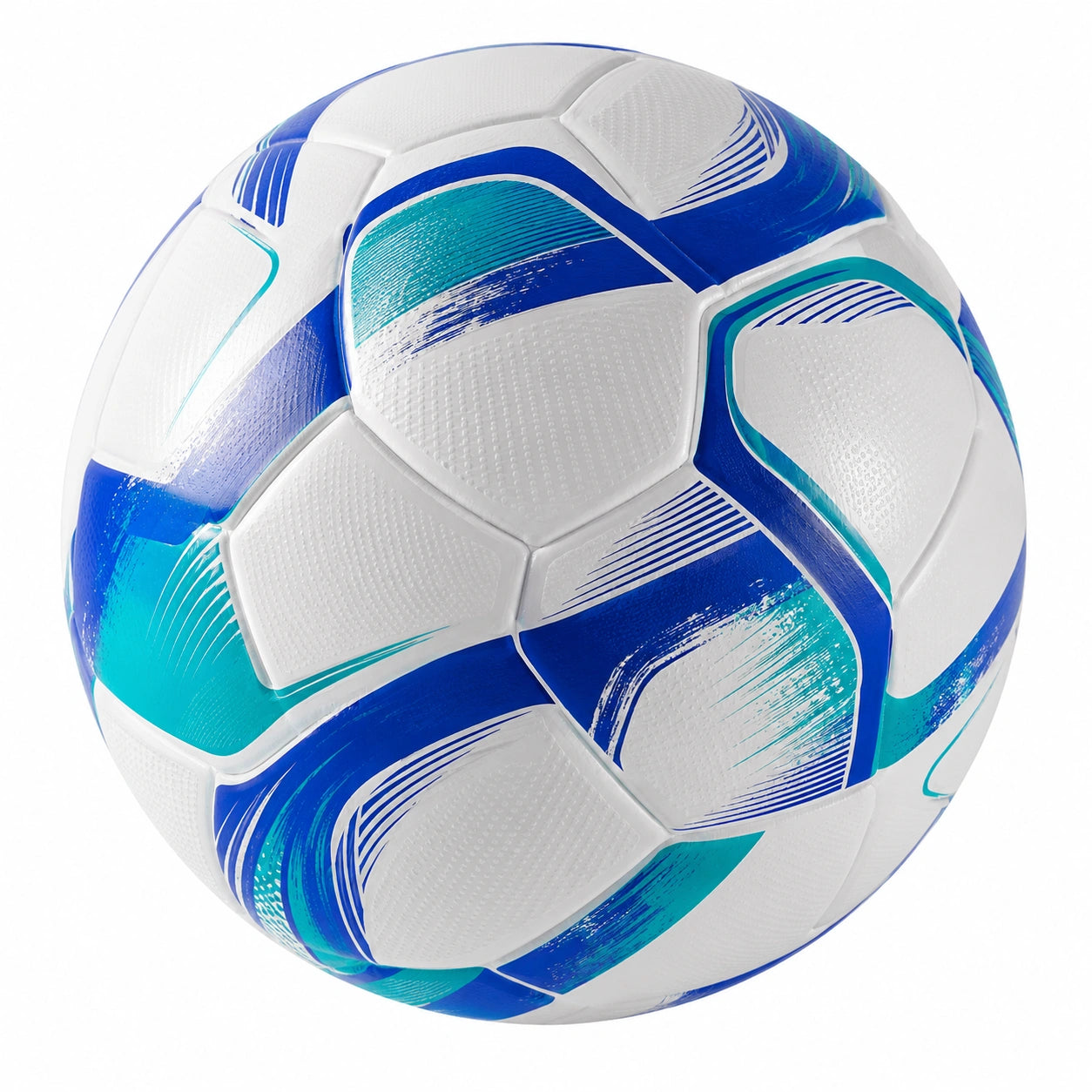 Balón de Fútbol Blanco y Azul para Adultos y Niños, 22 cm