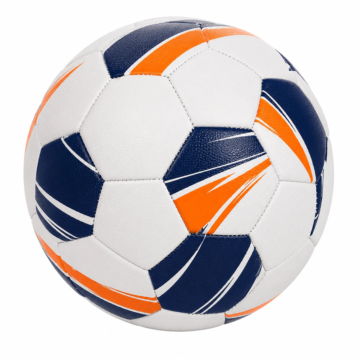 Balón de fútbol para entrenamiento 32 paneles blanco, azul y naranja
