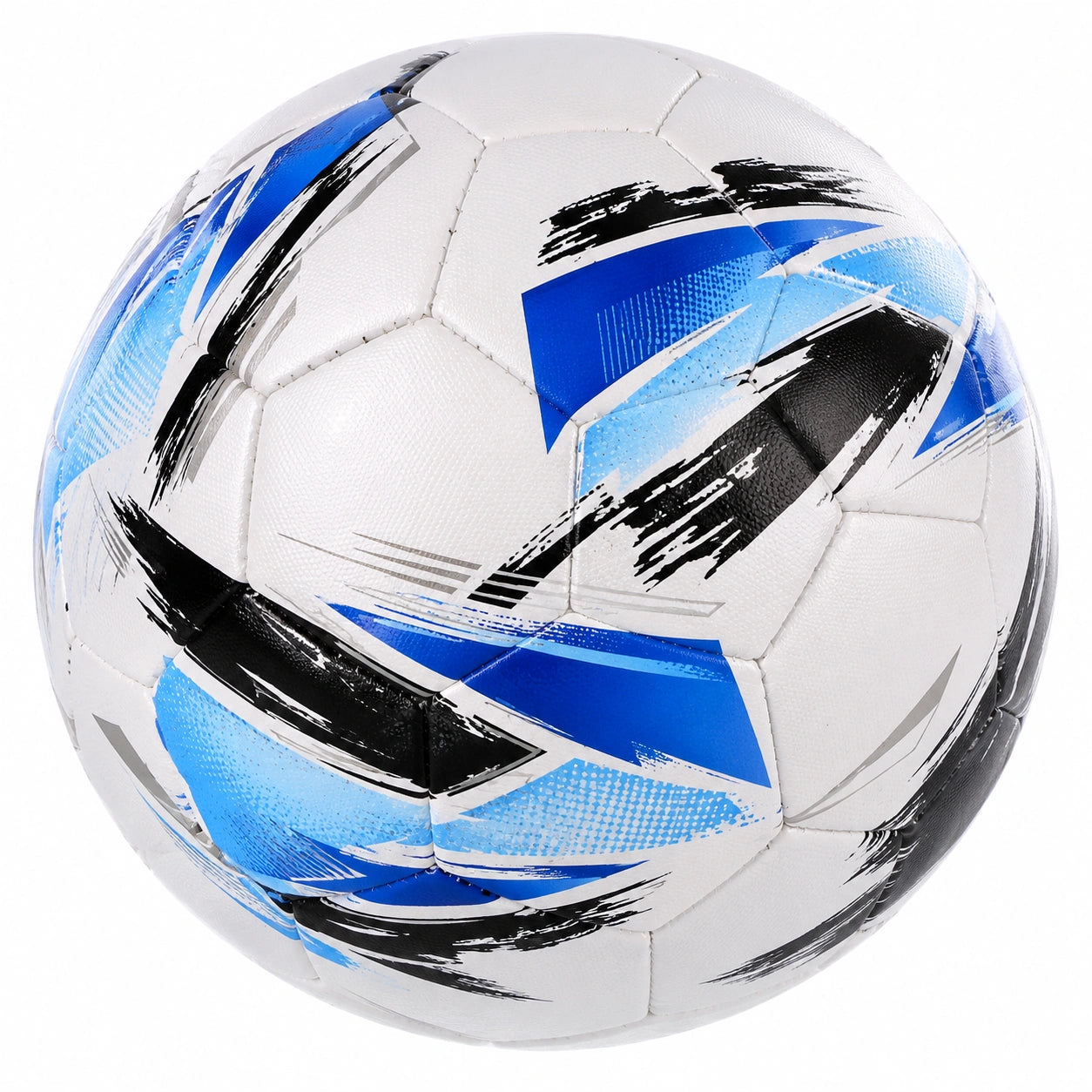 Balón de fútbol tamaño 5 colores blanco, azul y negro
