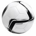 Balón de Fútbol Blanco y Negro Aerodinámico con Paneles Cosidos