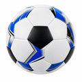 Balón de fútbol blanco/negro/azul cosido a mano