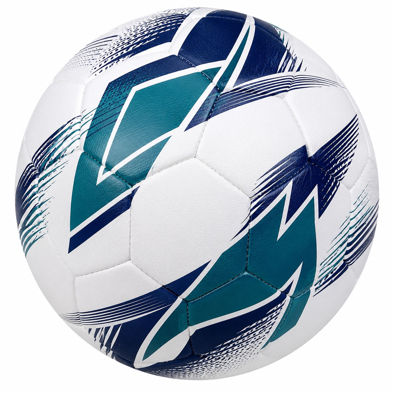 Balón de Fútbol Tamaño 5 Blanco y Azul Resistente al Clima