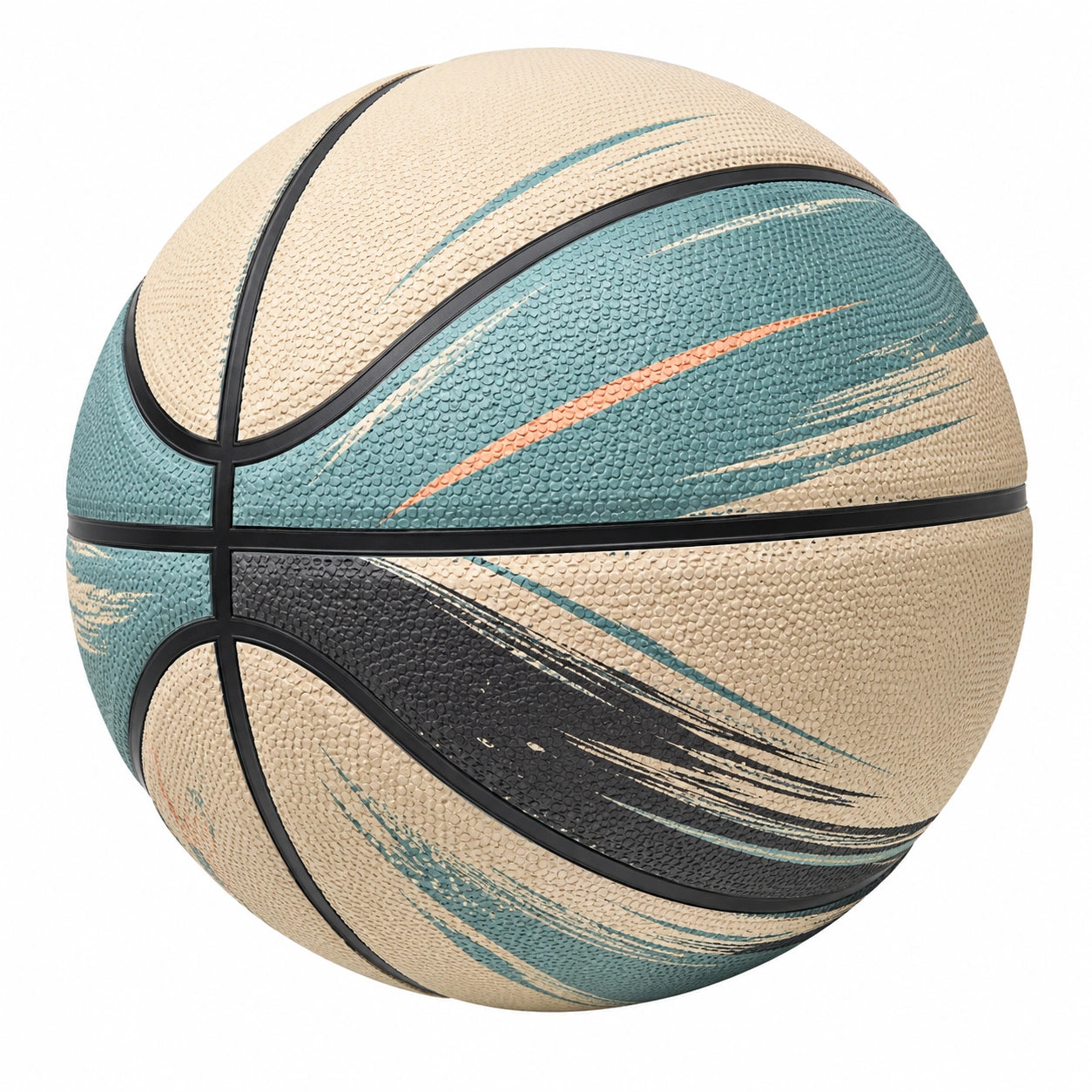 Balón de Baloncesto Multicolor Arena, Verde y Negro
