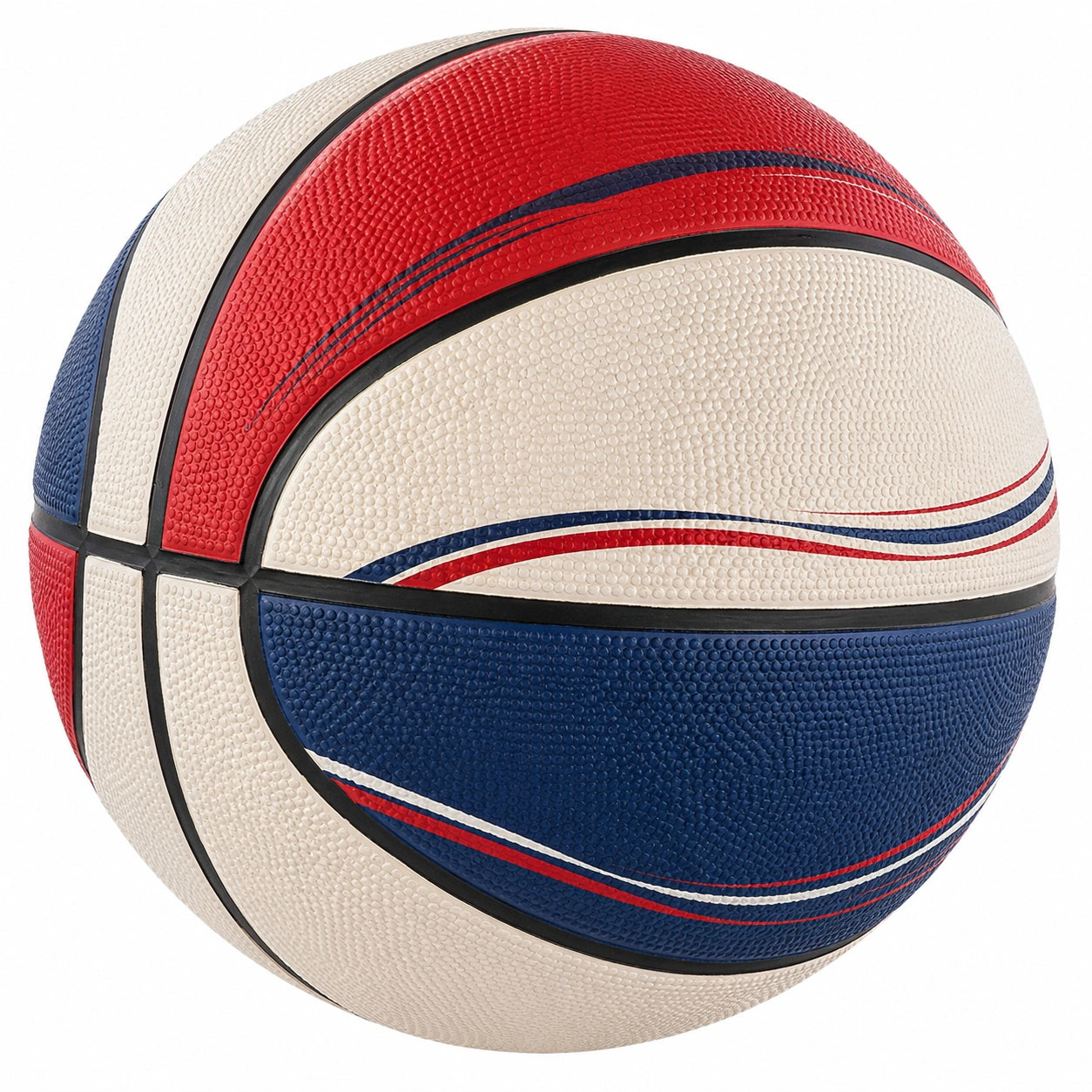 Balón de Baloncesto Rojo Azul Blanco Texturizado