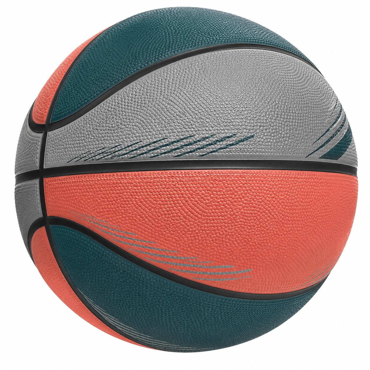 Balón de Baloncesto Multicolor Gris/Naranja/Verde