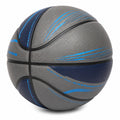 Balón de baloncesto de entrenamiento gris y azul con diseño moderno