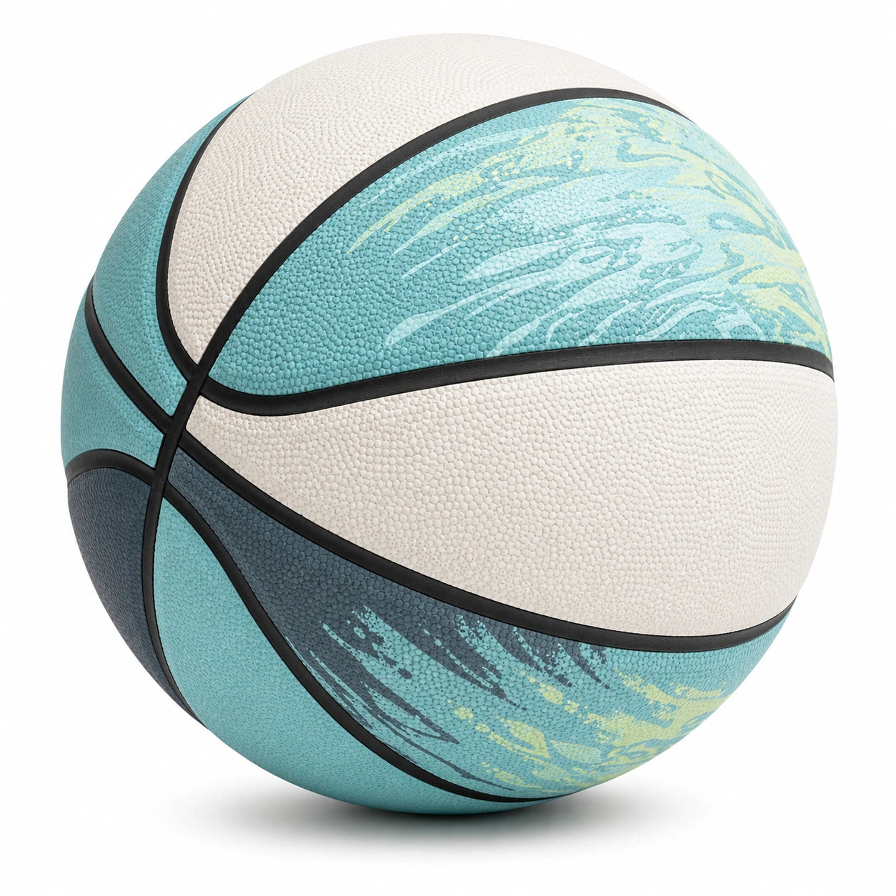 Balón de baloncesto exterior/interior tamaño 7 turquesa/blanco