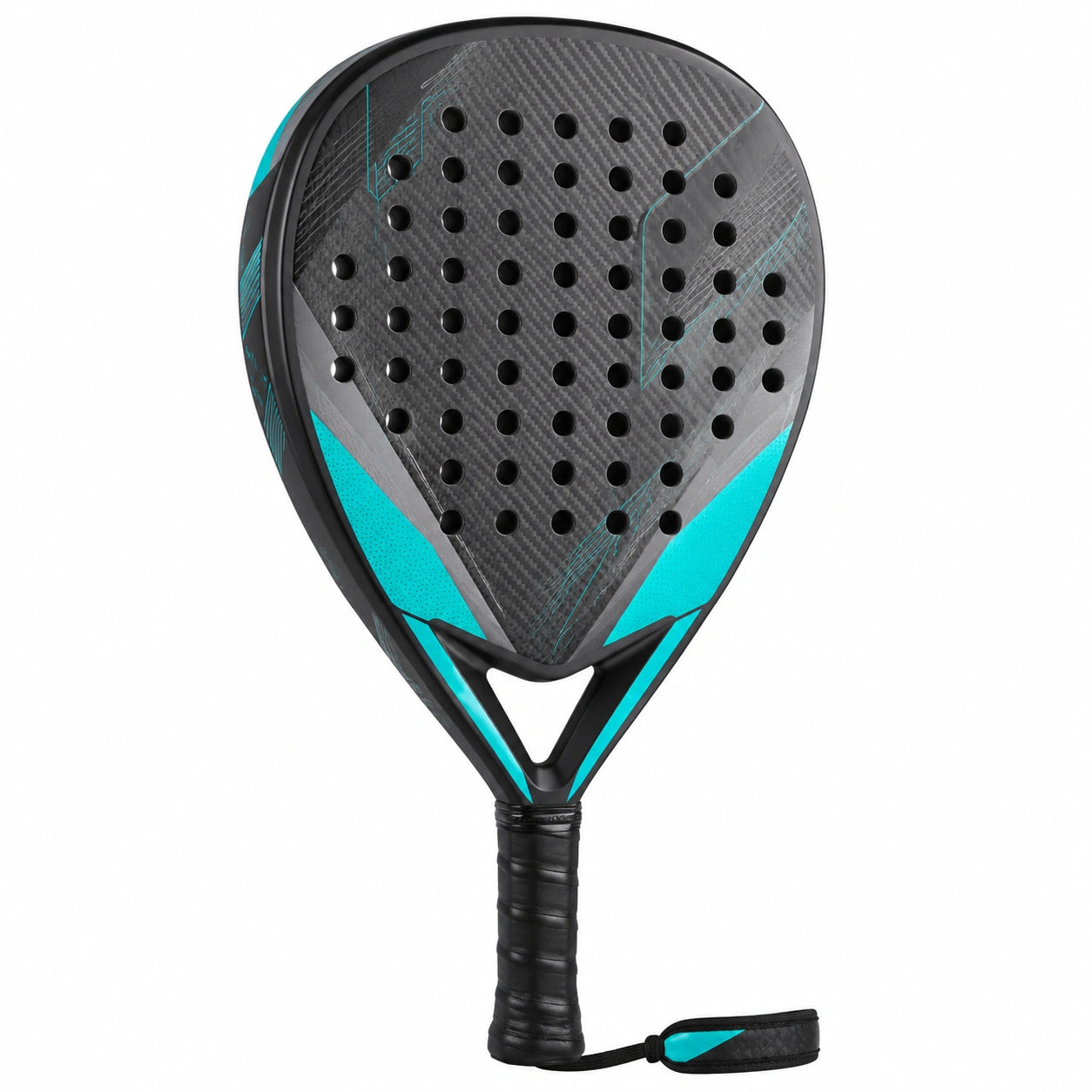 Pala de Pádel Negra y Azul con Núcleo de Goma EVA