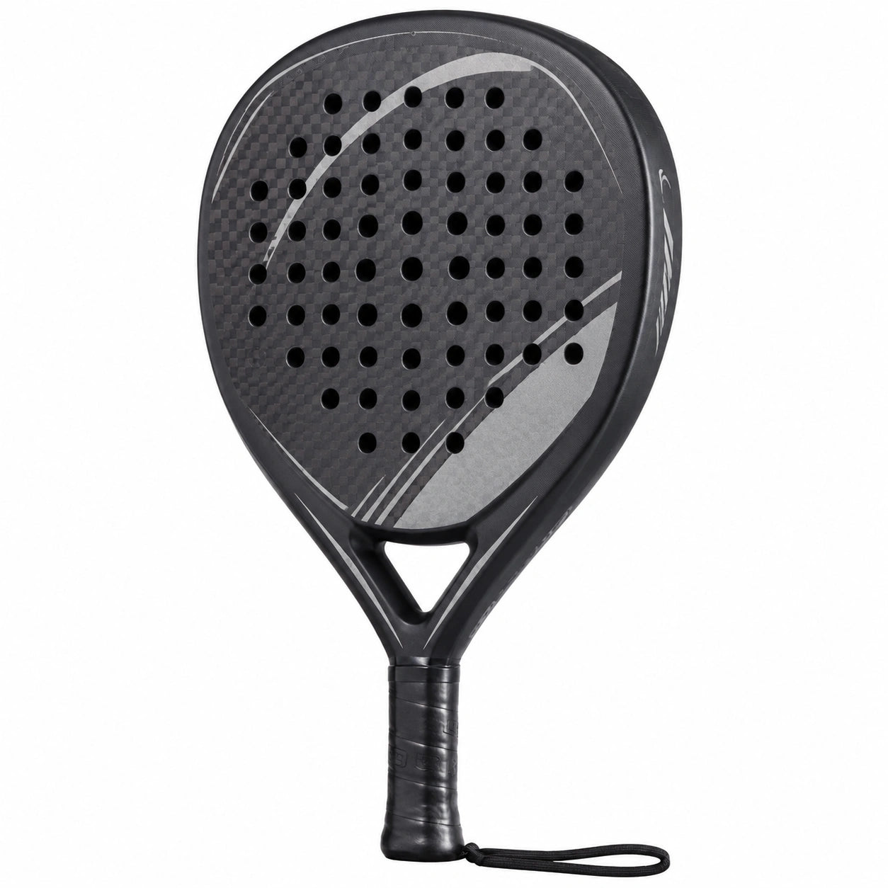 Pala de Pádel Aerodinámica con Superficie Rugosa Negro/Gris