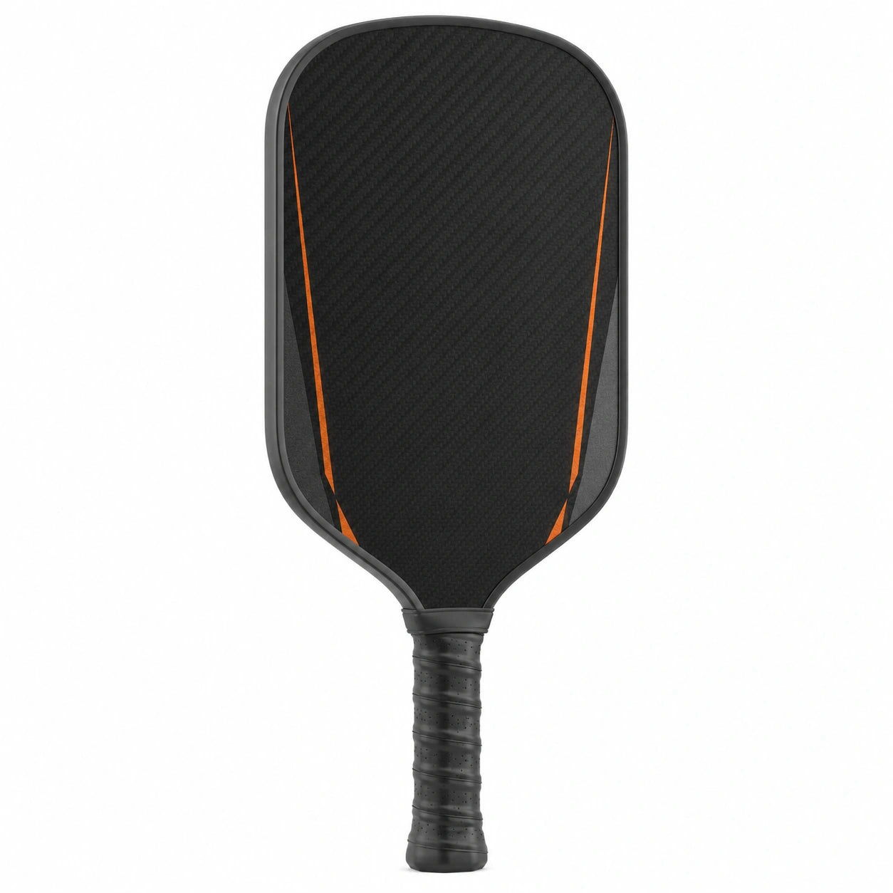 Pala de Pickleball Negra y Naranja de Carbono