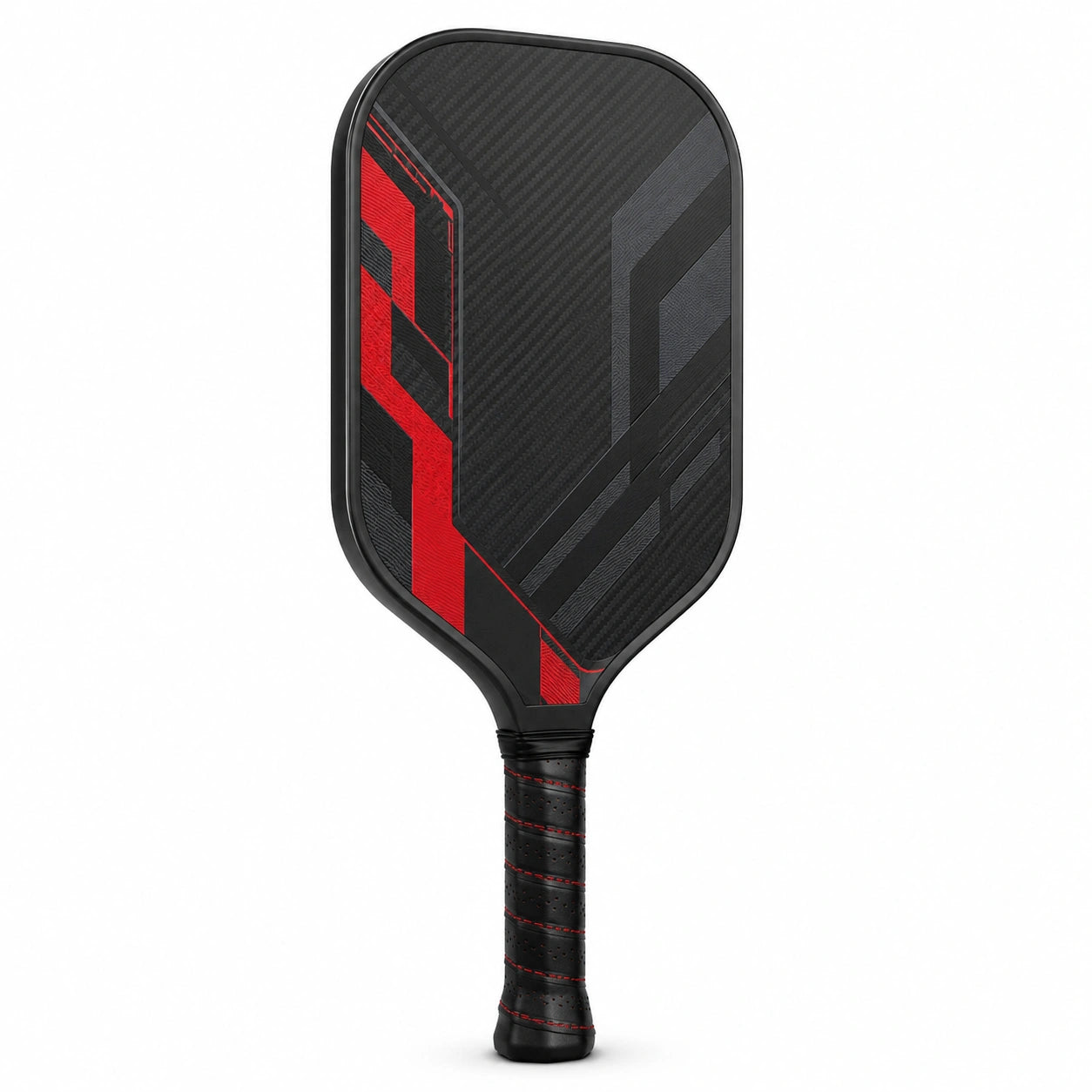 Paleta de Pickleball Negra y Roja de Alto Rendimiento