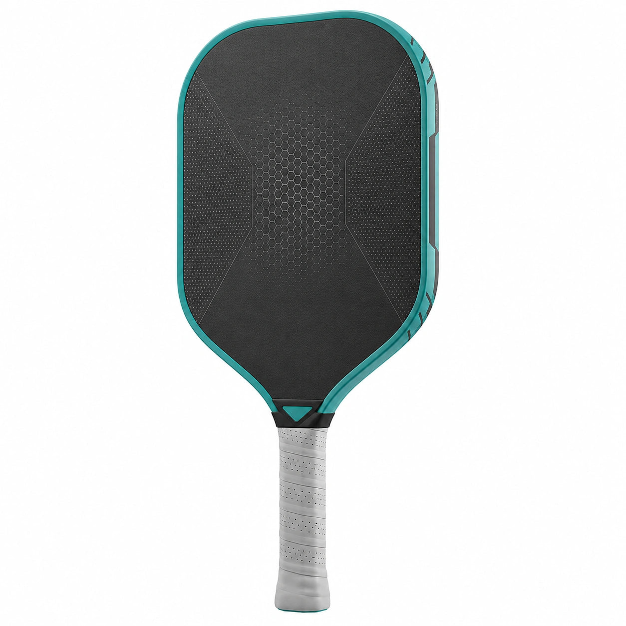 Pala de pickleball negra con borde verde