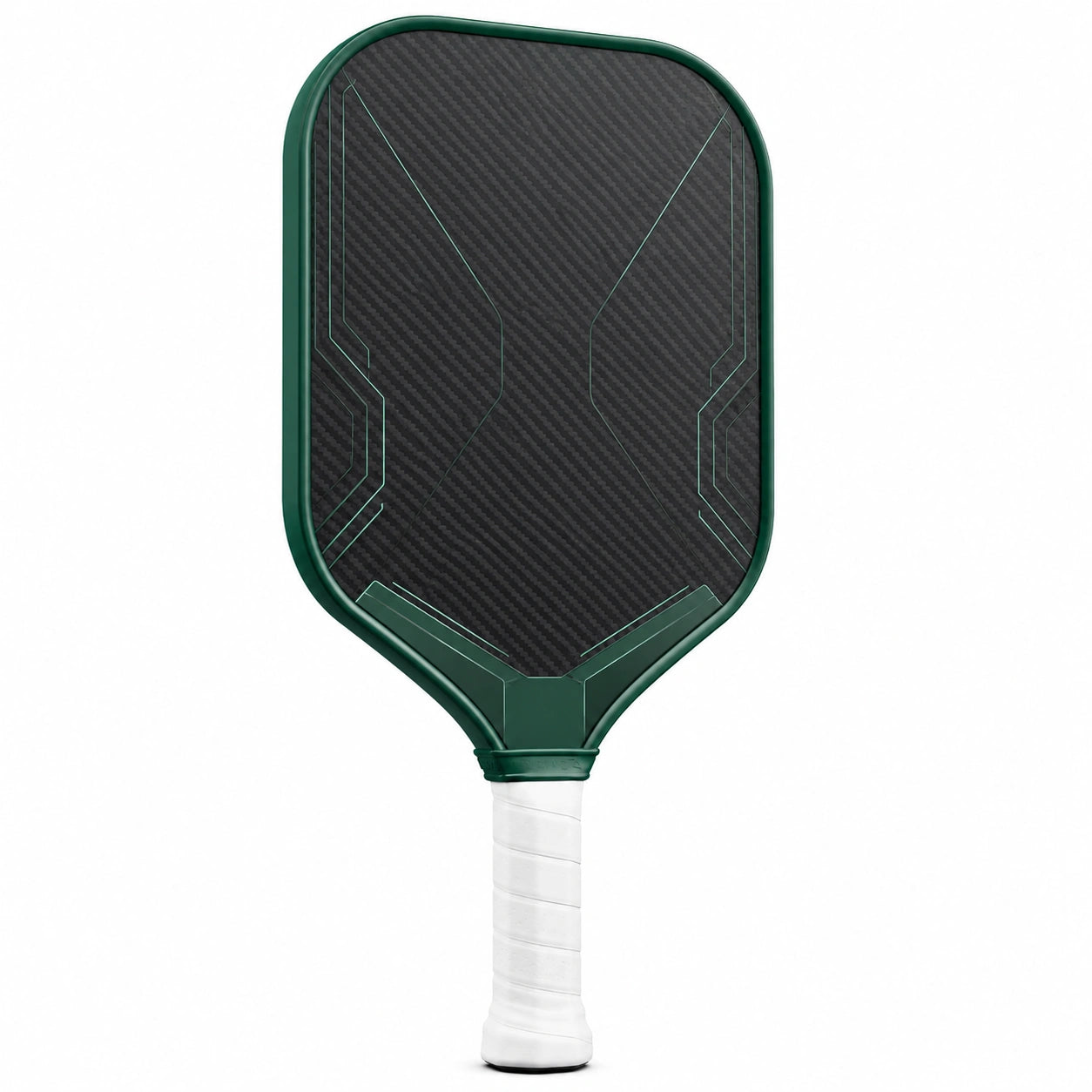 Pala de Pickleball Fibra de Carbono Verde y Negro