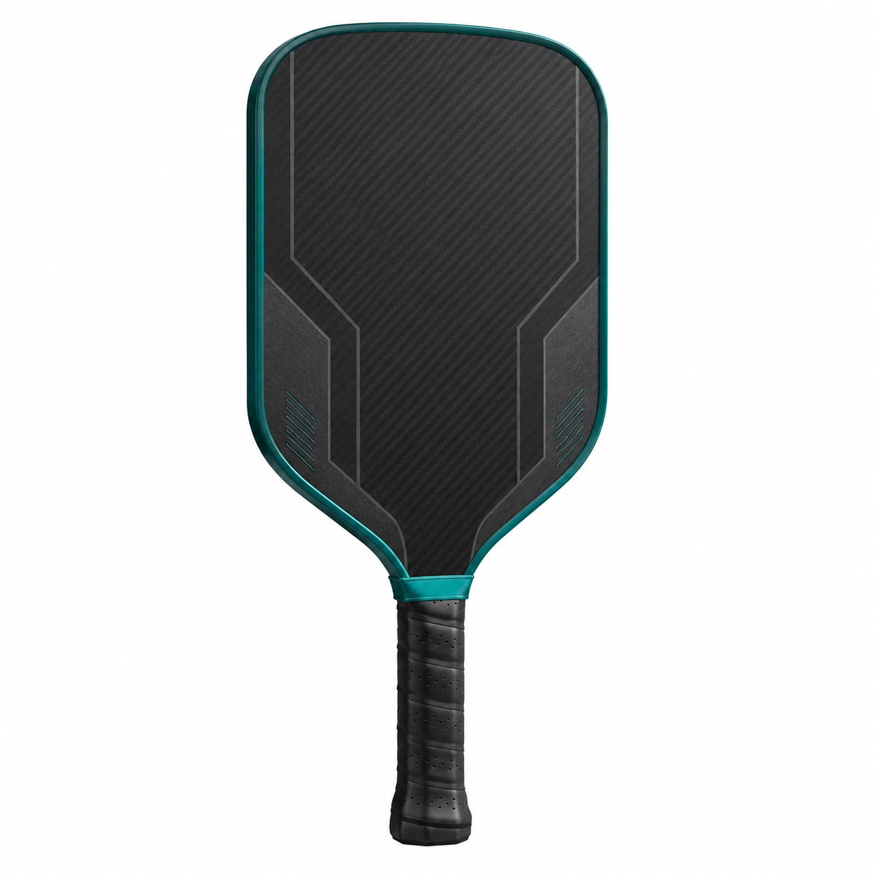 Pala de Pickleball Negra y Verde con Fibra de Carbono