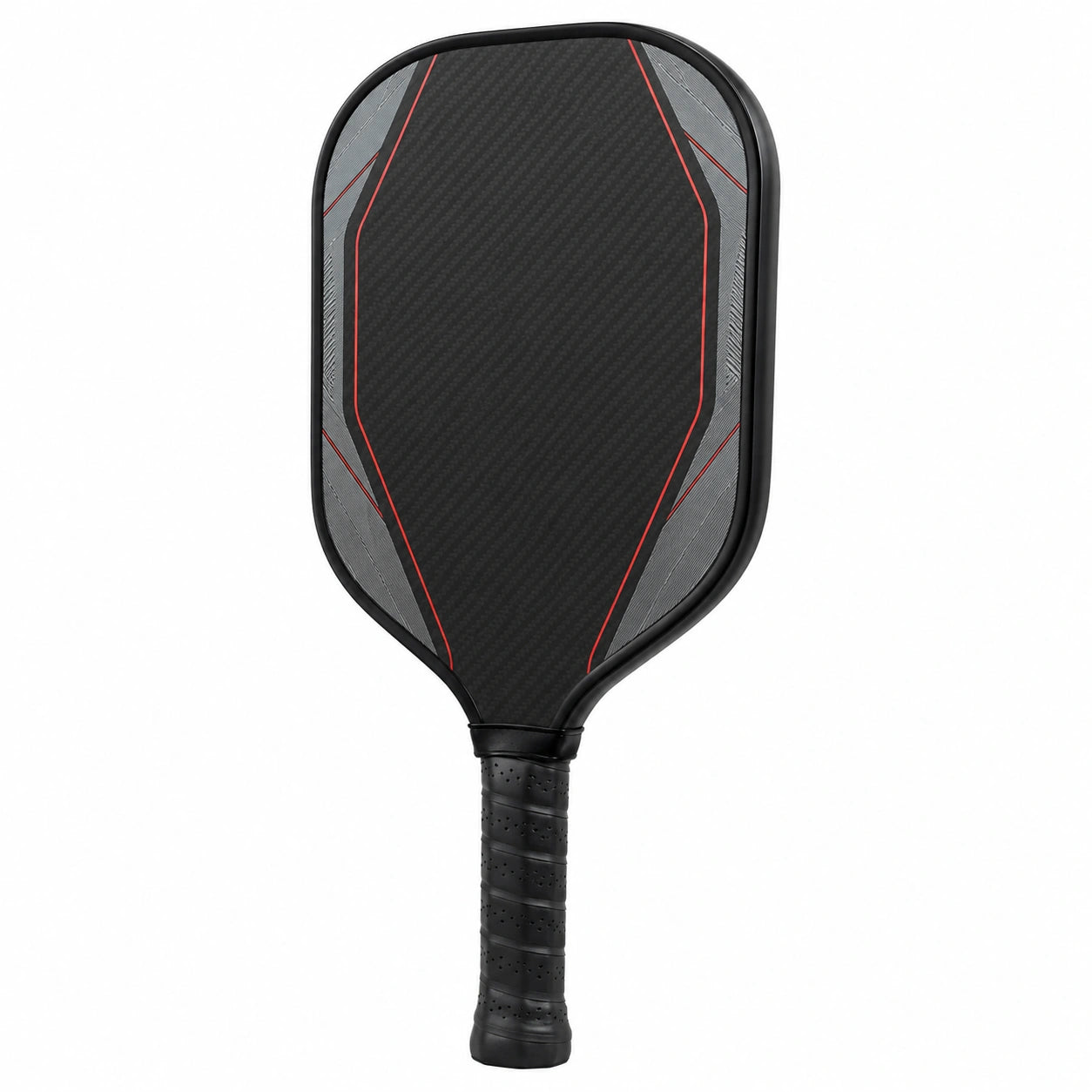 Pala de Pickleball Negra con Bordes Rojos