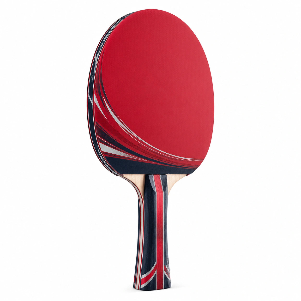 Pala de Tenis de Mesa Roja con Mango Ergonómico y Diseño Moderno