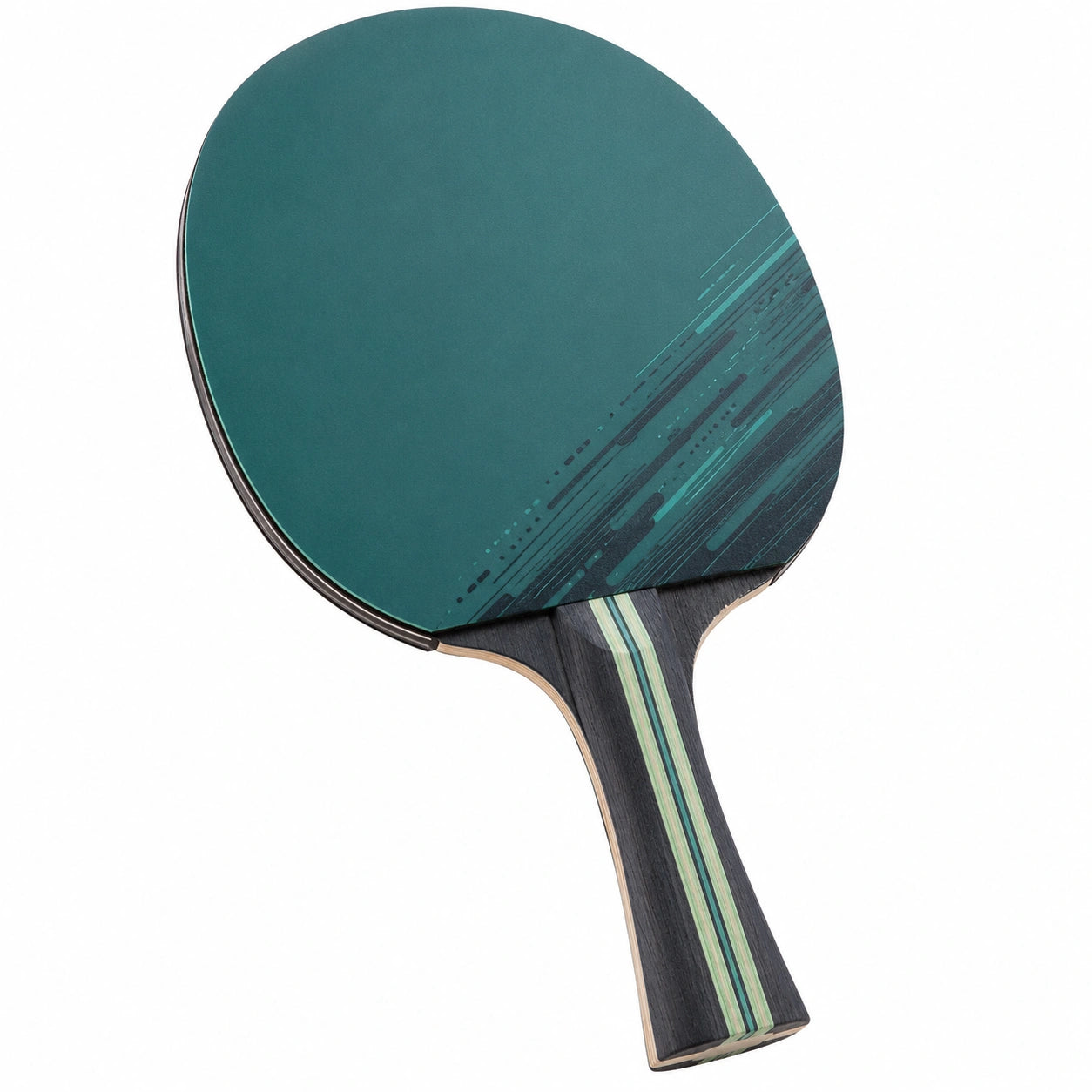 Raqueta de Tenis de Mesa Verde con Mango Ergonómico