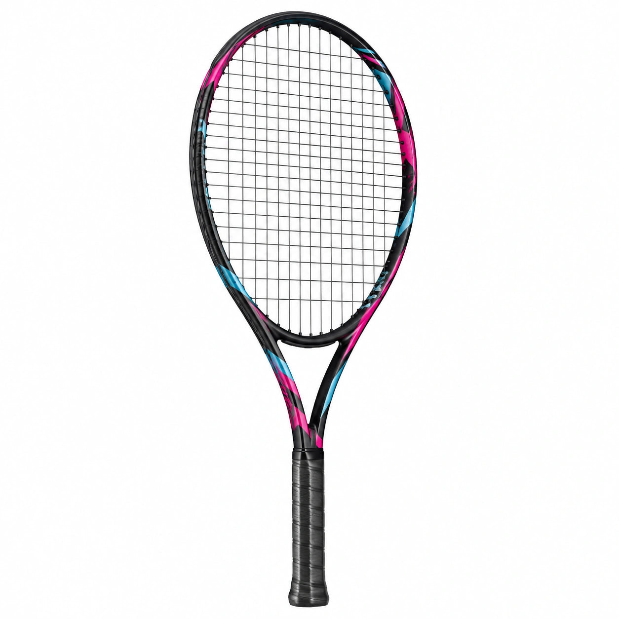 Raqueta de Tenis para Adulto Colores Negro, Rosa y Azul