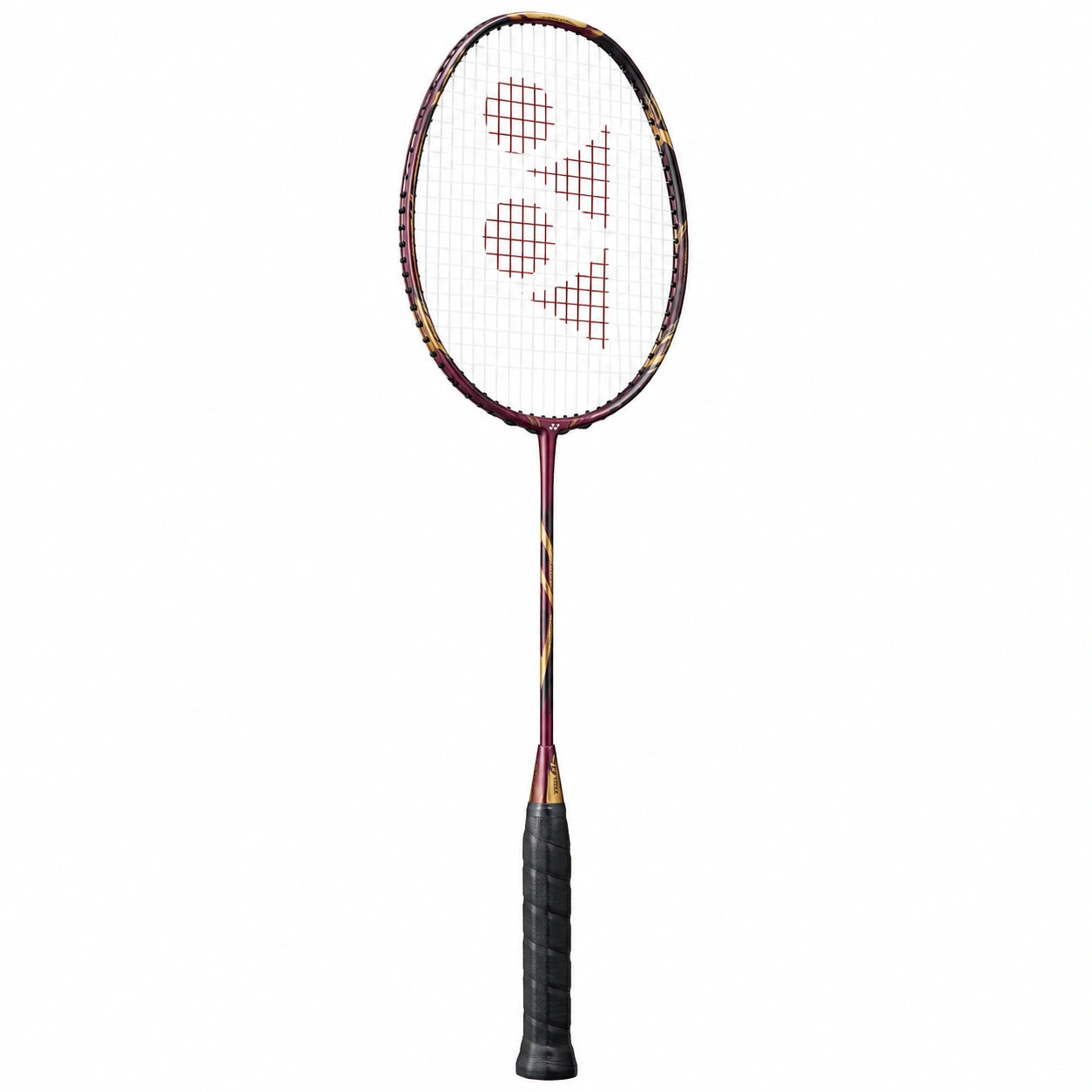 Raqueta de bádminton profesional ligera burdeos y negro