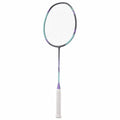 Raqueta de bádminton ligera morado, turquesa y blanco